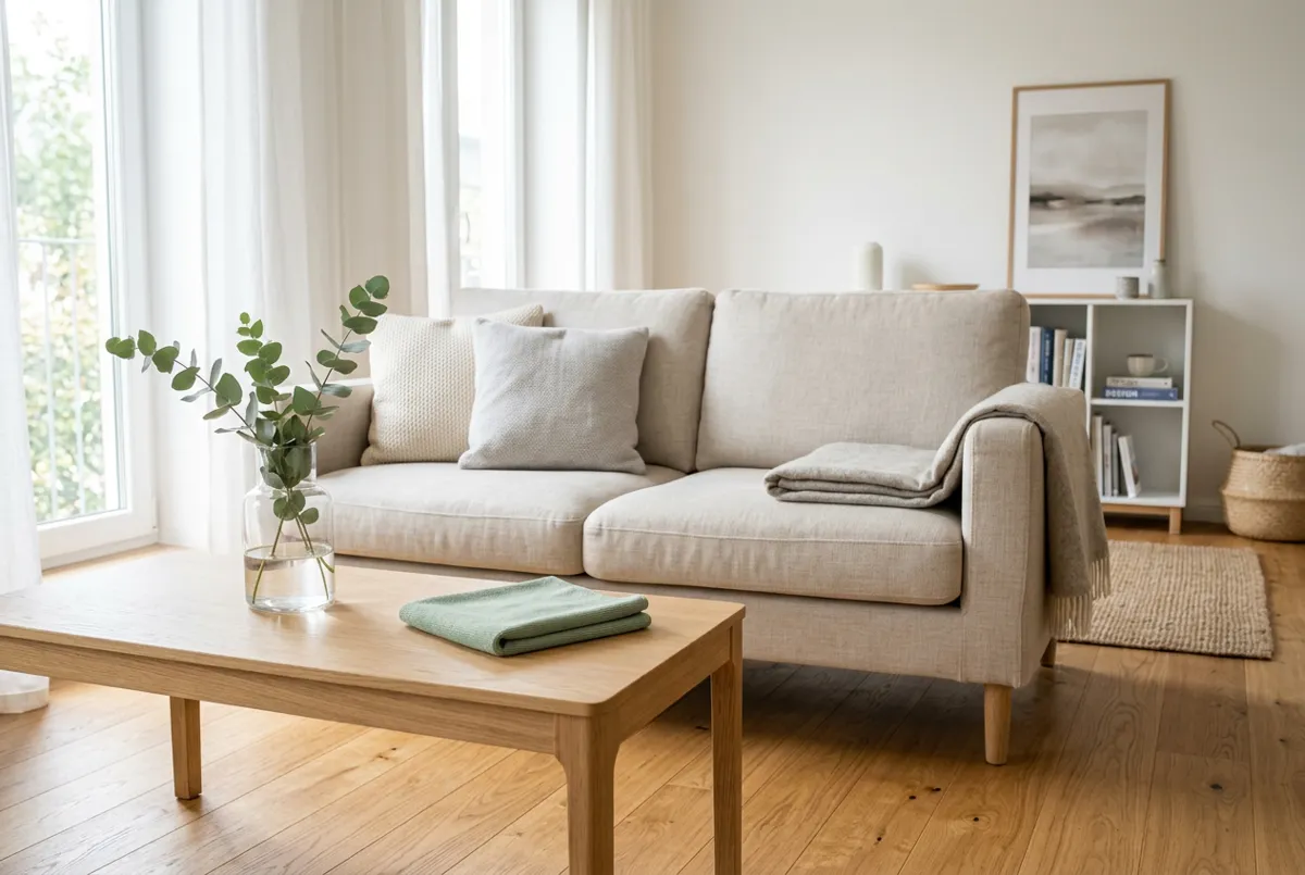 A bright, freshly cleaned living room ready for handover